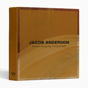 Painted Stroke Frame 3 Ring Binder