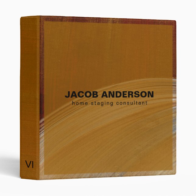Painted Stroke Frame 3 Ring Binder (Front/Spine)