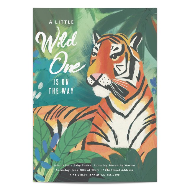Painted Tiger Baby Shower Invitation (Creator Uploaded)