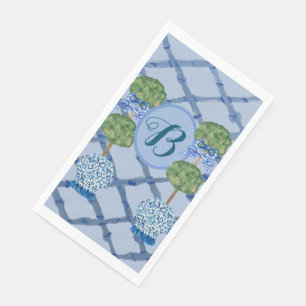 Painted Topiary Chinoiserie Ginger Jars Jar   Napkin