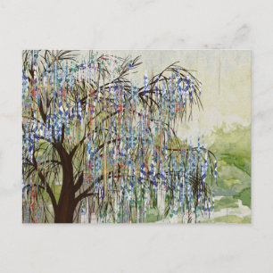 Painted Trees Digital art  composition Postcard