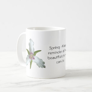 Painted Trillium Spring Wildflower Coffee Mug
