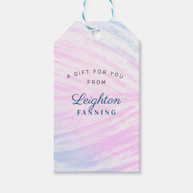 Painted Tropical Leaf Gift Tags (Front)