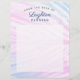 Painted Tropical Leaf Letterhead