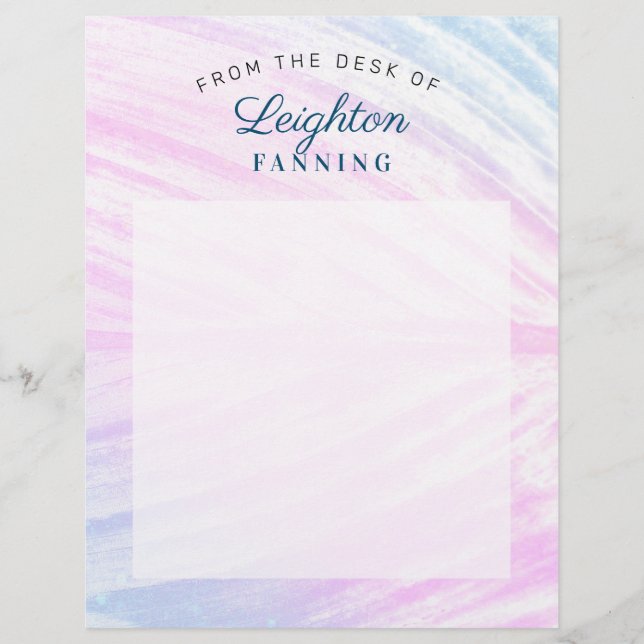 Painted Tropical Leaf Letterhead (Front)