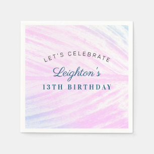 Painted Tropical Leaf Napkin