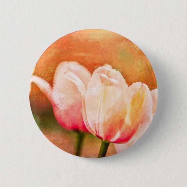 Painted Tulips 2 Inch Round Button (Front)