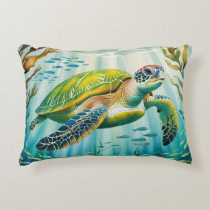 Painted Turtle Accent Pillow