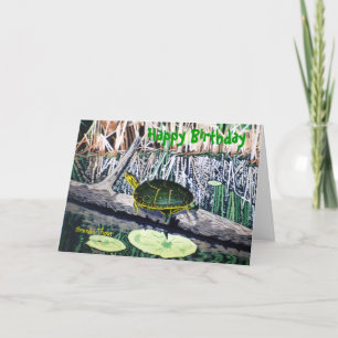 Painted Turtle Birthday Card
