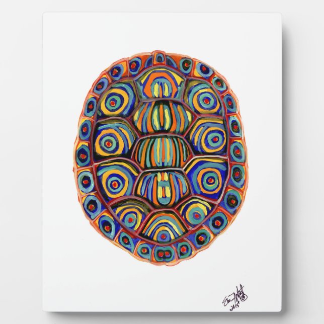 Painted Turtle Shell Plaque (Front)
