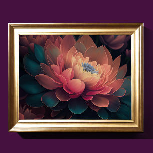Painted Upclose Flowers Bold 4:3 Poster