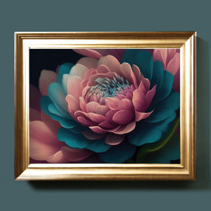 Painted Upclose Flowers Bold 4:3 Poster