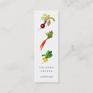 Painted Vegetable Trio Mini Business Cards