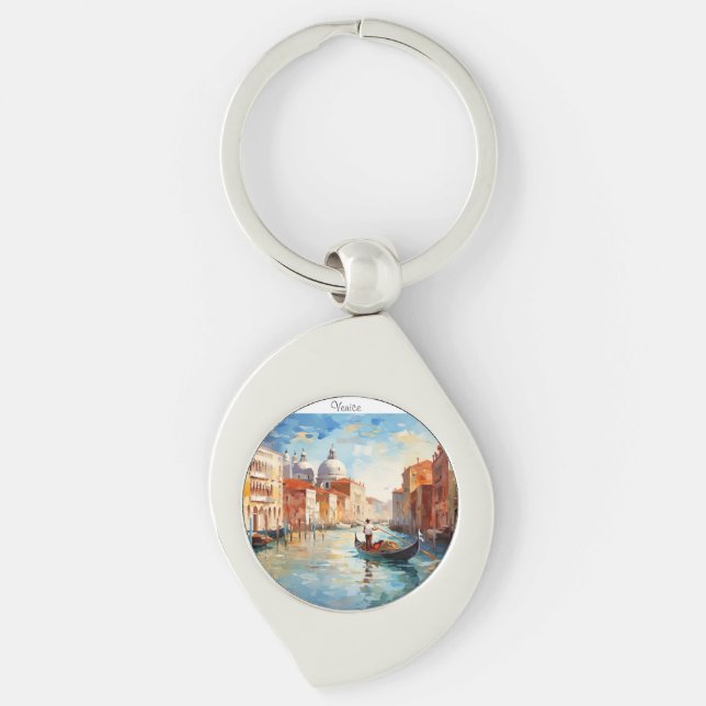 Painted Venice, Italy Keychain (Front)