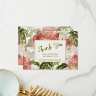 Painted Vintage Bridal Shower Thank You Card