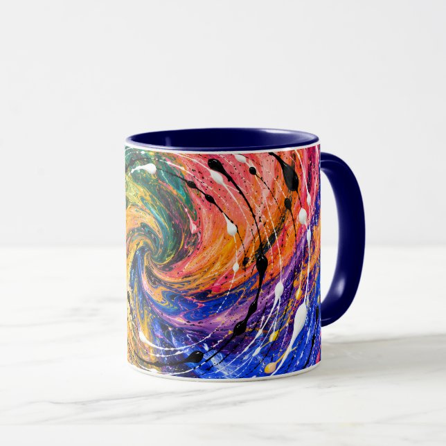 Painted Vortex Mug (Front Right)