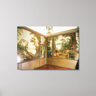 Painted wall panels in the Salon of Gille Canvas Print