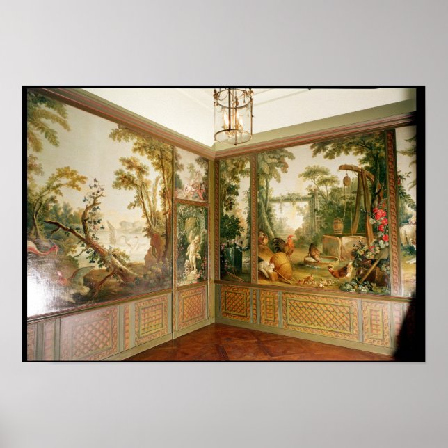 Painted wall panels in the Salon of Gille Poster (Front)