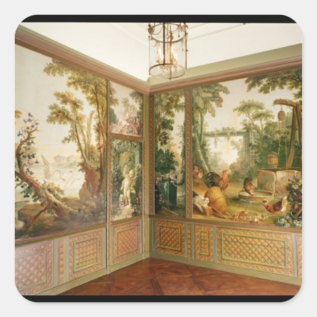 Painted wall panels in the Salon of Gille Square Sticker (Front)