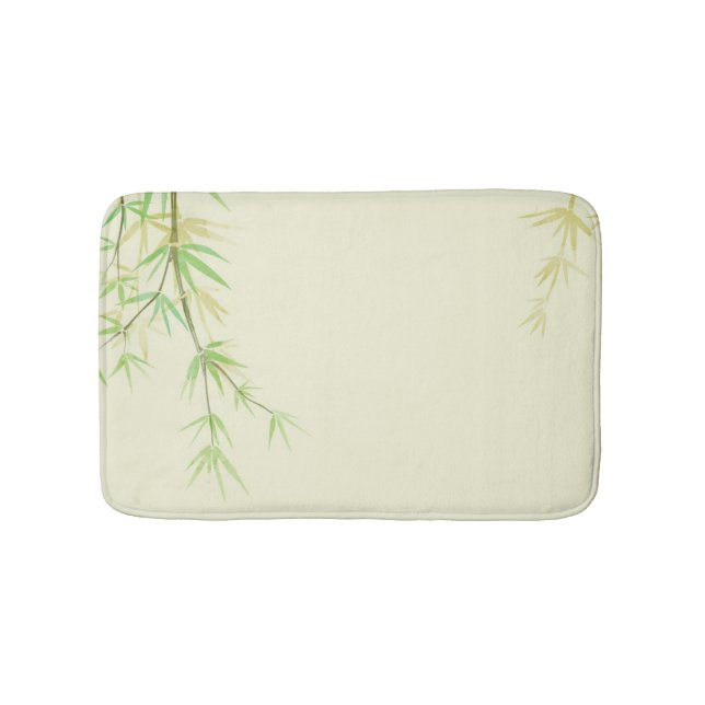 Painted watercolor card with wild stylized bath mat (Front)