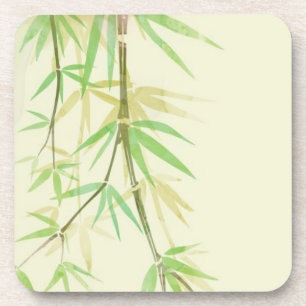 Painted watercolor card with wild stylized coaster