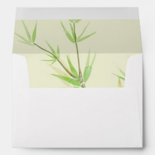 Painted watercolor card with wild stylized envelope