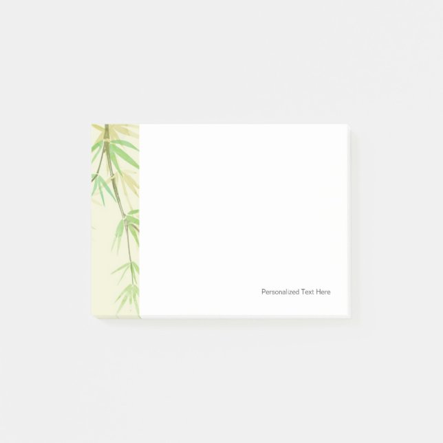 Painted watercolor card with wild stylized post-it notes (Front)