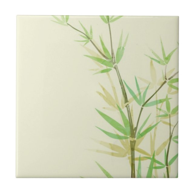 Painted watercolor card with wild stylized tile (Front)
