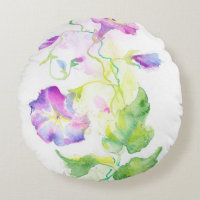 Painted watercolor convolvulus flowers