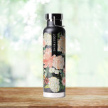 Painted Watercolor Floral Bouquet Personalized Water Bottle<br><div class="desc">Personalized name over watercolor painted floral bouquet in spring tones.</div>