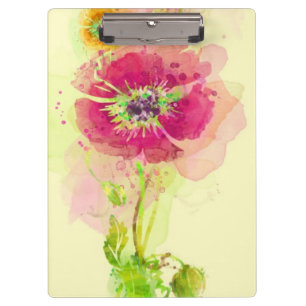 Painted watercolor poppies 2 clipboard