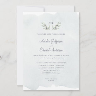 Painted watercolour olive branch + watercolor