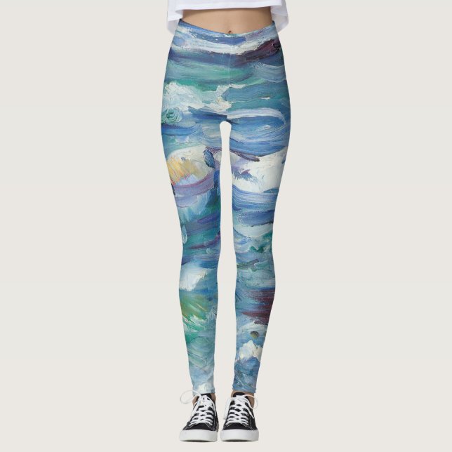 Painted Waves Leggings (Front)
