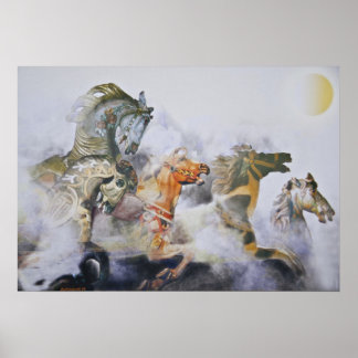 PAINTED WILD HORSES POSTER