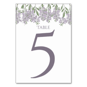 Painted Wisteria Bud Table Card
