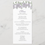 Painted Wisteria Menu Card<br><div class="desc">Painted Wisteria Menu Card. All elements of this design are editable. To change background, choose "customize further" at the bottom select "choose a background colour". Colours for this design used are: 7F7484 For text, and dark purple background on coordinating pieces. See all of the coordinating pieces in the Painted Wisteria...</div>