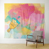 painted with a brush