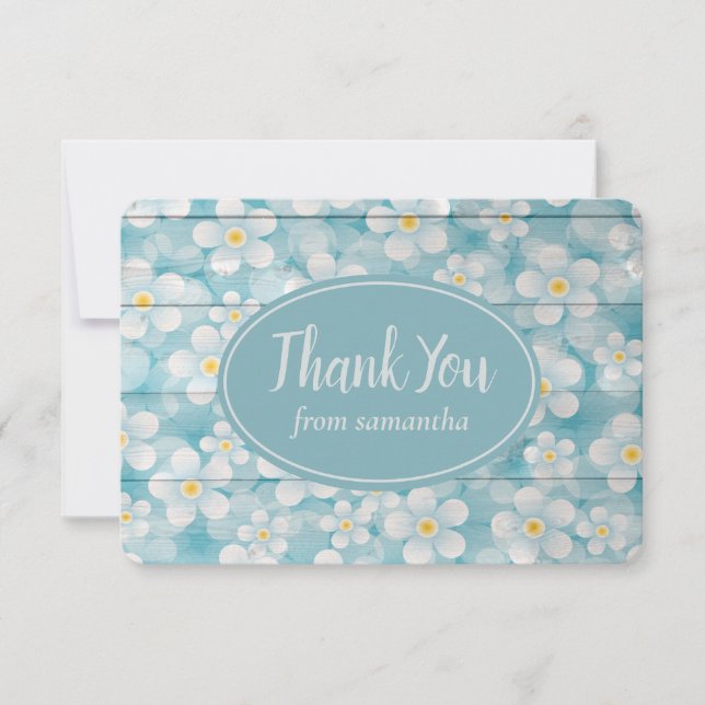 Painted Wood Fence Thank You Card (Front)