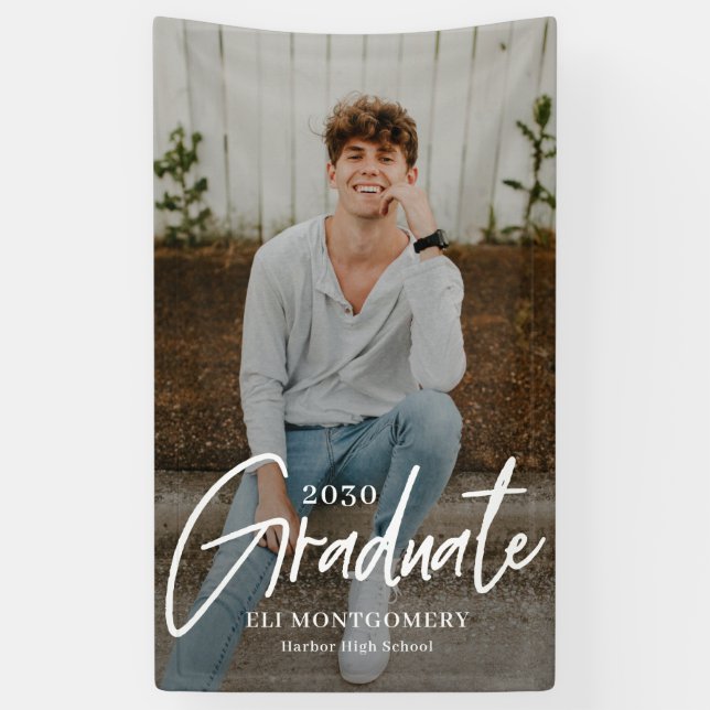 Painted Word EDITABLE COLOR Graduation Banner (Vertical)