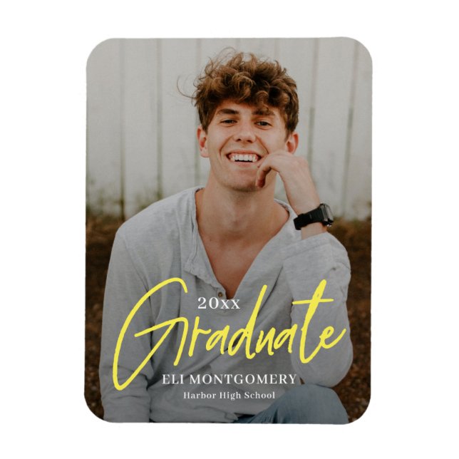 Painted Word EDITABLE COLOR Graduation Magnet (Vertical)