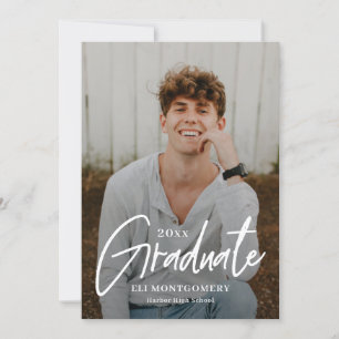 Painted Word Editable Colour Graduation Invitation