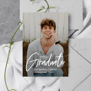 Painted Word Editable Colour Graduation Invitation