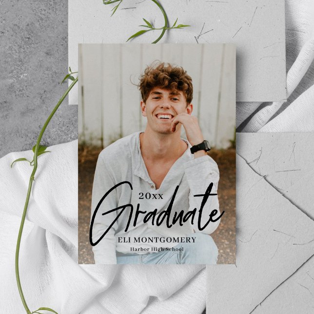 Painted Word Editable Colour Graduation Invitation (Creator Uploaded)