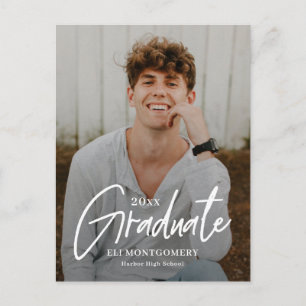Painted Word Editable Colour Graduation Postcard