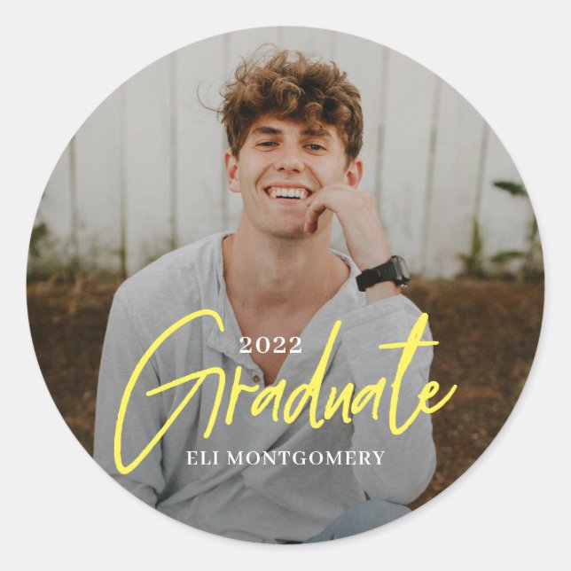 Painted Word Editable Colour Graduation Stickers (Front)