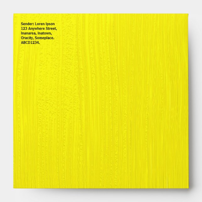 Painted Yellow Envelope (Front)