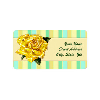 Painted Yellow Rose Label