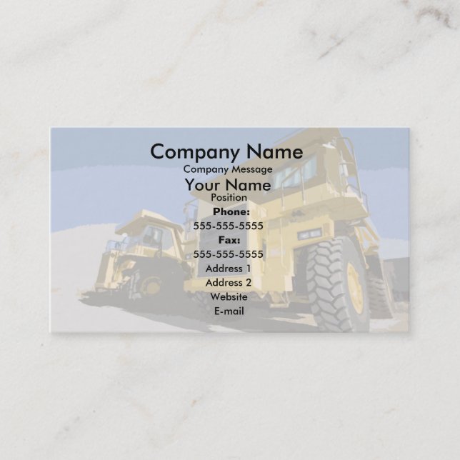 Painted Yellow Trucks Business Card (Front)