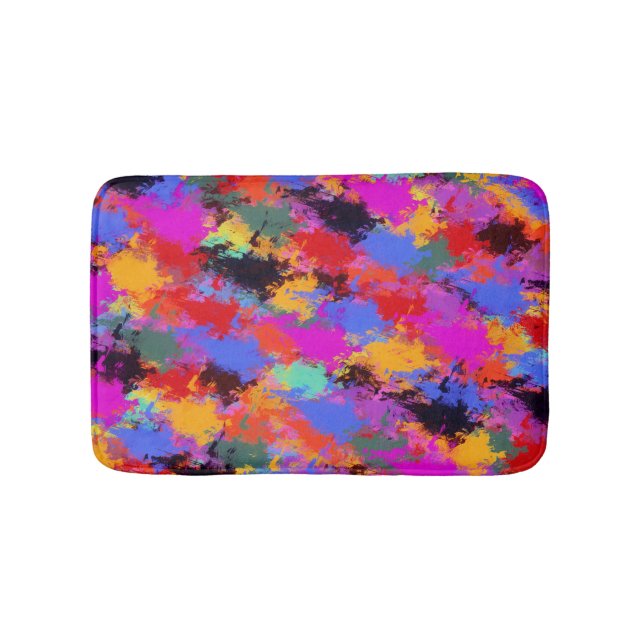 Painted Zebra Bath Mat (Front)