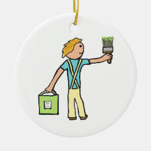 Painter And Decorator Ceramic Ornament